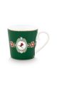 Pip Studio Love Birds Medallion Dark Green Beker - Porselein - 250 ml