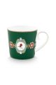 Pip Studio Love Birds Medallion Dark Green Beker - Porselein - 150 ml