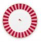 Pip Studio Love Birds Stripes Red-Pink Ontbijtbord - Porselein - Ø 21 cm