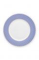 Pip Studio Royal Stripes Blue Dinerbord - Porselein - Ø 26,5 cm