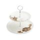 Wrendale Designs Duck and Rabbit Etagère - Porselein/Metaal - 2 Laags