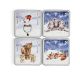 Wrendale Designs Winter Skies Onderzetters - Set van 4 - 10,5 cm x 10,5 cm