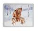 Wrendale Designs Winter Sky Placemat - Koeien - 30,5 cm x 23 cm