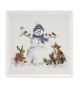 Wrendale Designs Snowman Schaal - Fine Bone China - 18 cm x 18 cm